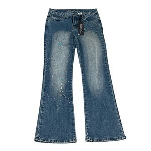 NEW Revolt Jeans,‎ Rhinestone Bling, size 9, #533-T